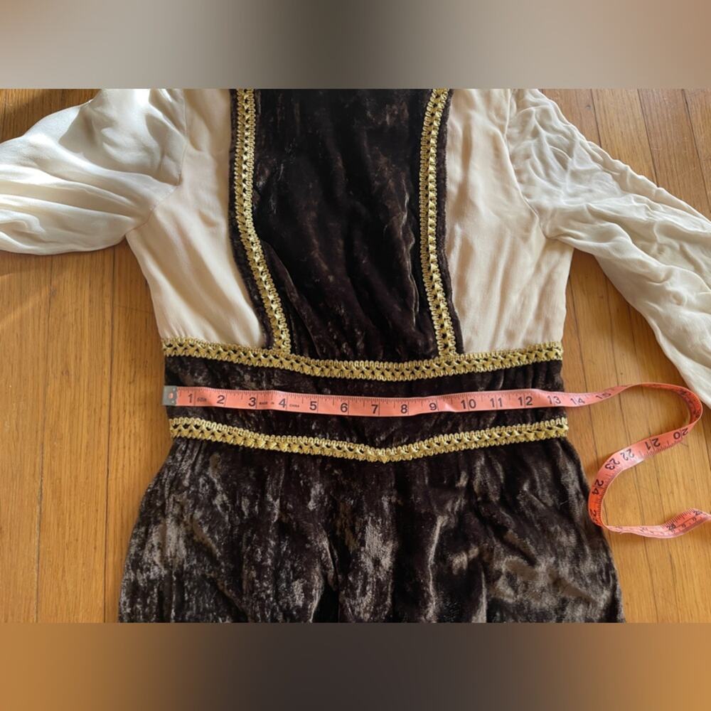 70s Vintage Brown Velvet Jumpsuit - Picture 8 of 12
